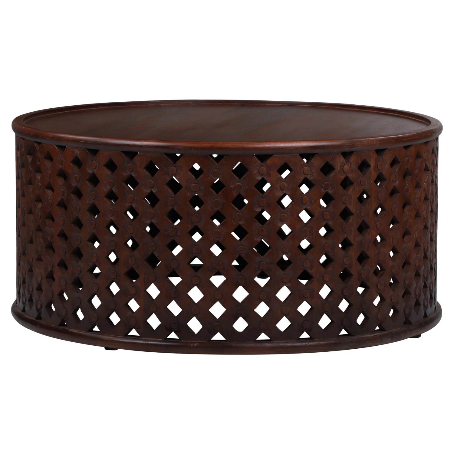 Womo-Design Couchtisch Sanaa 100x45cm Rund Handgefertigt aus Mangoholz günstig online kaufen