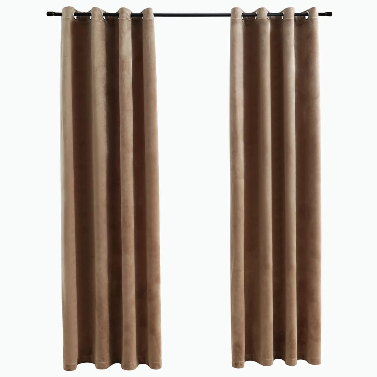 Verdunkelungsvorhänge Mit Ãsen 2 Stk. Samt Beige 140x175 Cm günstig online kaufen