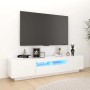 vidaXL TV-Schrank mit LED-Leuchten Weiß 180x35x40 cm 3081897_2