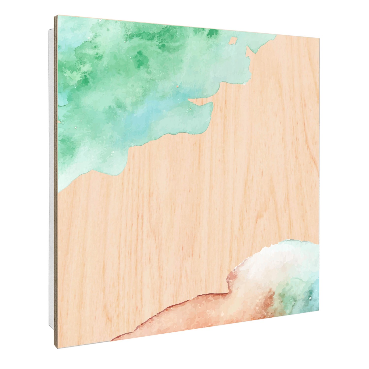 Banjado Schlüsselkasten mit Holzfront 30x30cm Weiß Scharnier Links 50 Haken günstig online kaufen