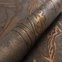 Newroom Vliestapete Fozia Black Copper mit Grafikmuster, Rolle im Detail.