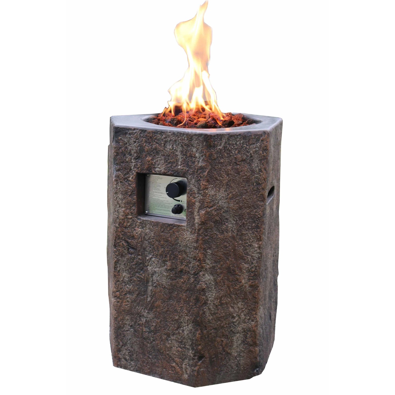 Elementi Gasfeuerstelle Tambora in Basalt-Optik aus Faserbeton
