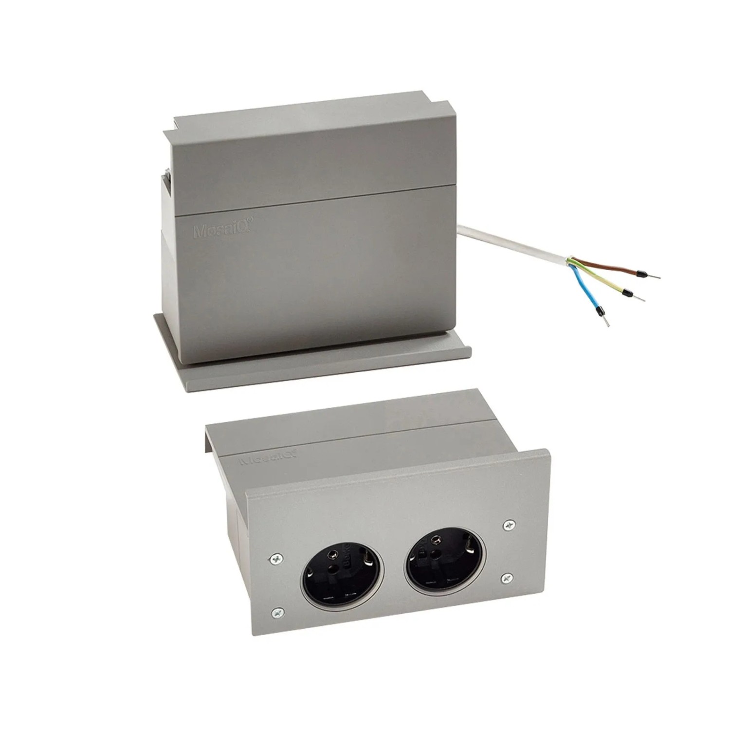 Kesseböhmer EBoxx 2 Fach Steckdose DE Graphitschwarz für Linero MosaiQ günstig online kaufen