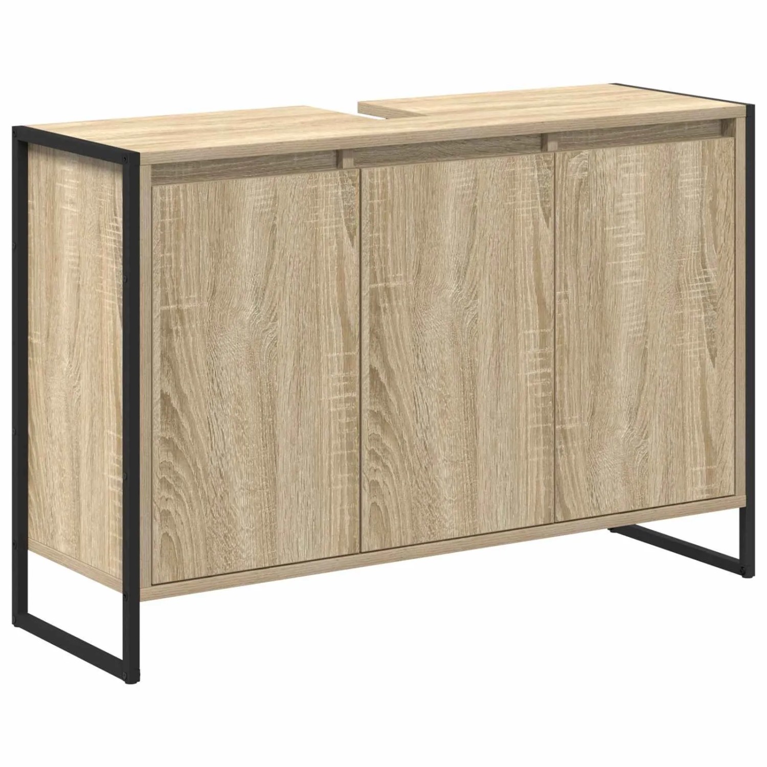 vidaXL Badezimmerschrank mit Tür Sonoma 90 x 30 x 60 cm Holzwerkstoff 88648 günstig online kaufen