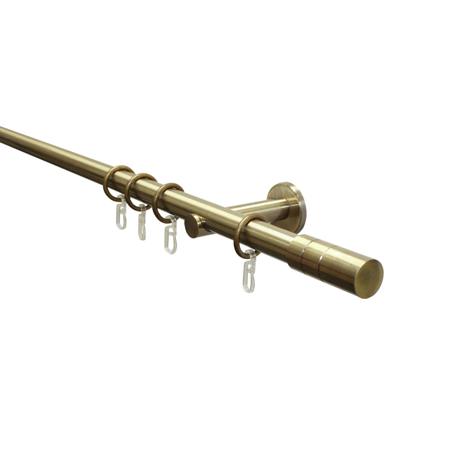 Boom Jog Gardinenstange Ausziehbar 120-300cm - Antik Messing Design Mit Halterungen