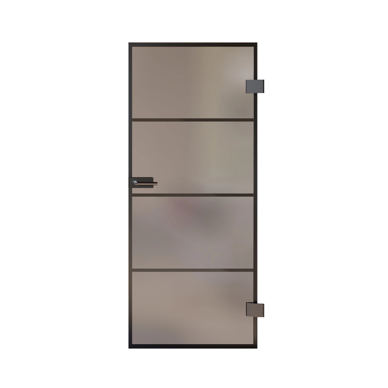 Skyscope Portal Drehtür-Set Slimwork Typ 9 Glas Satiniert 834 x 1.972 mm DIN R