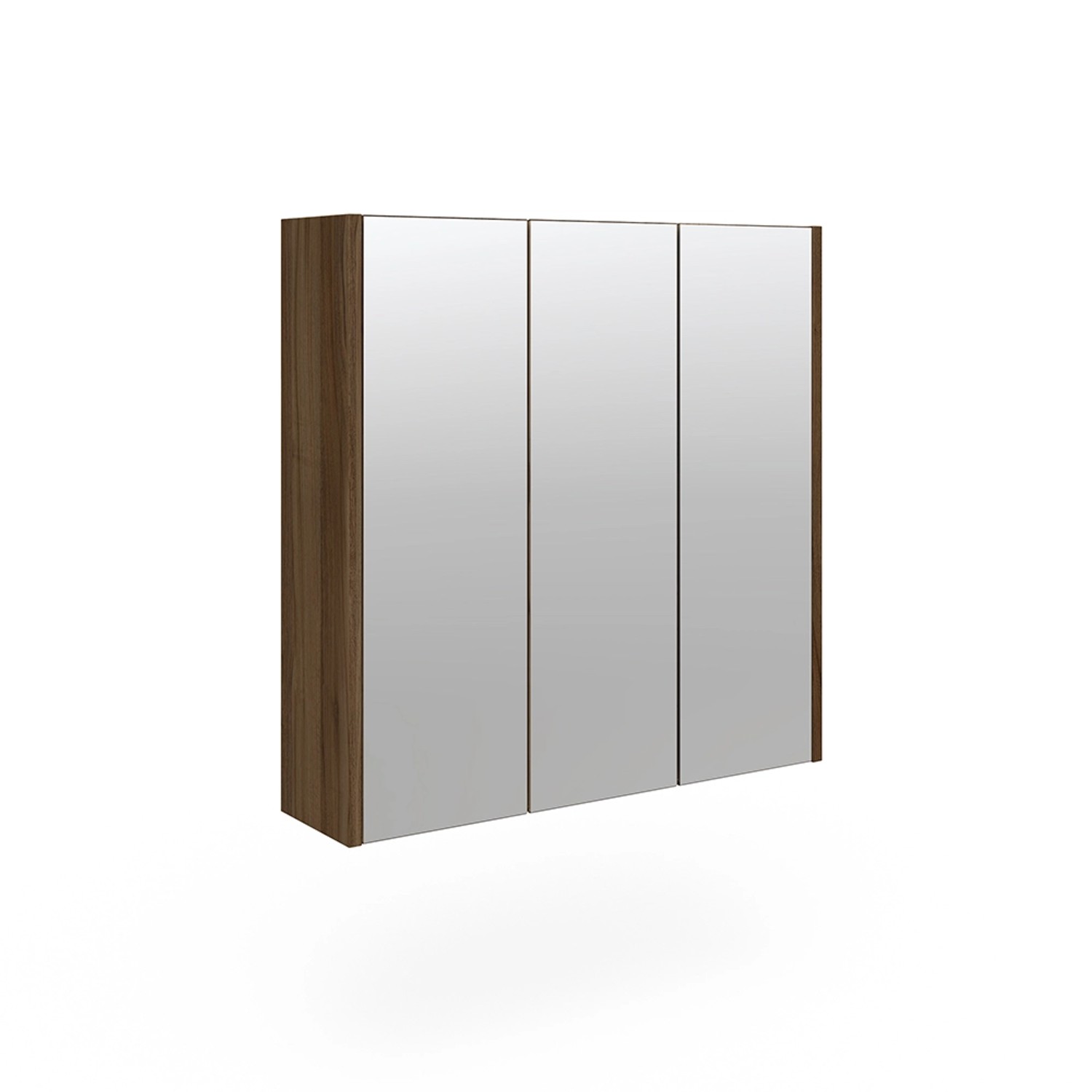 Vicco Badspiegelschrank Majest Anthrazit Hochglanz/Nussbaum 67 x 68 cm