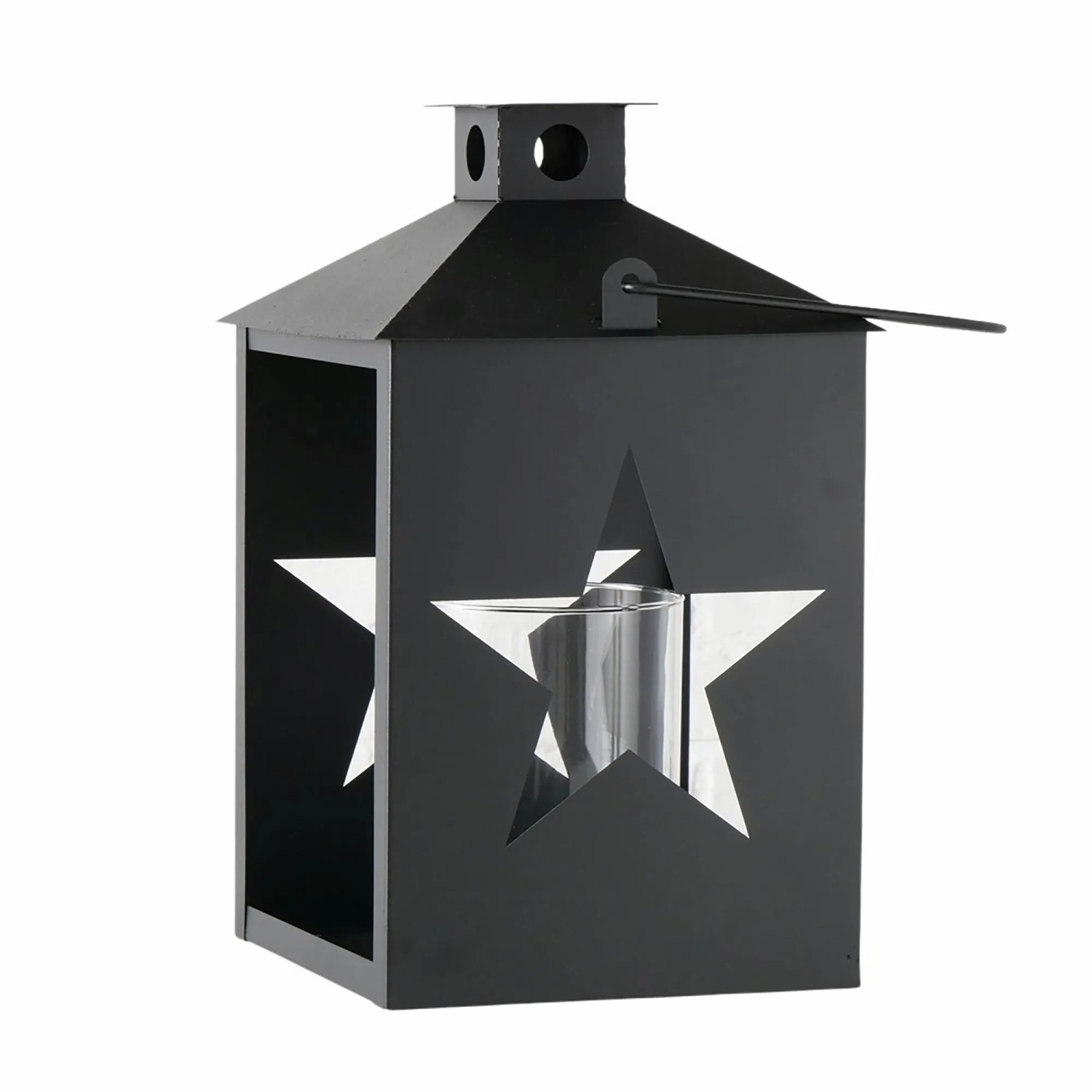 Boltze Laterne Natalia Quadrat 29 cm x 29 cm x 47 cm Schwarz