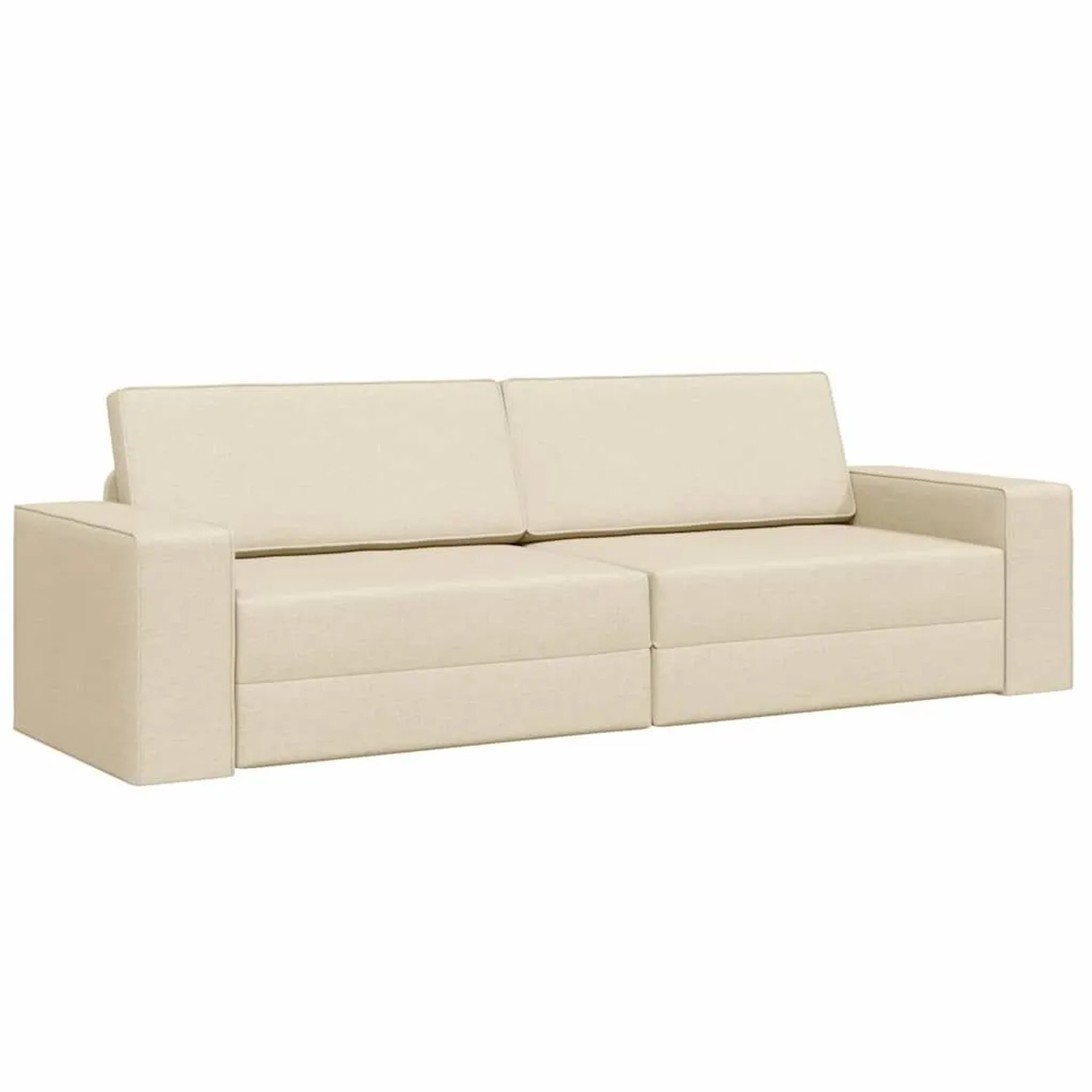 vidaXL Schlafsofa 200cm Creme Stoff 4106721