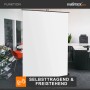 Walimex Pro Roll-Up Fotohintergrund weiß 155x200cm, selbsttragend für Studio & mobil.