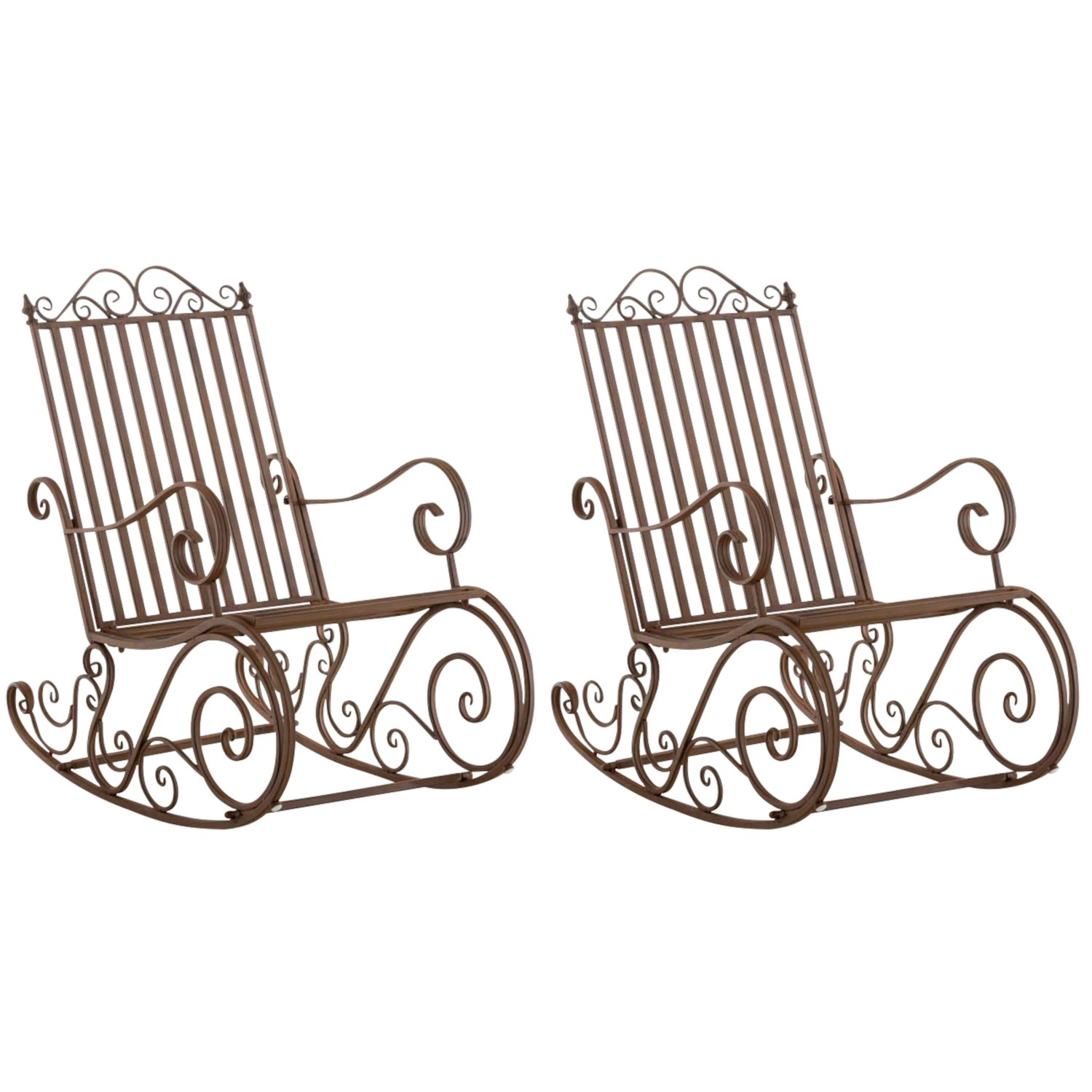 CLP 2er Set Schaukelstühle Smilla Braun