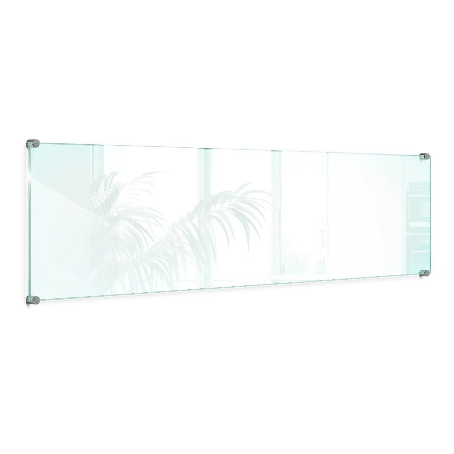 Tulup Küchenrückwand Glas Transparent Küchenrückwand Platte Glas Durchsichtig 100x30 cm Küchen Wandpaneel Glas Durchsichtig
