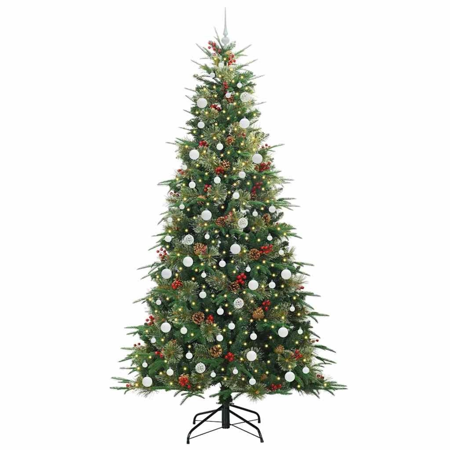 vidaXL Künstlicher Klappbarer Weihnachtsbaum Grün 240 cm PE und PVC 3397448