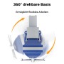 Blauer Wiltec Schraubstock mit 360° drehbarer Basis für flexible Arbeiten an der Werkbank. Präzises Spannwerkzeug.