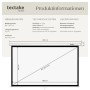 Tectake Beamer Leinwand Cinema Für 4K Hd Ultra Hd und Full Hd Gain Faktor 1 0 Wand Oder Deckenmontage 186 x 105 cm Weiß_6