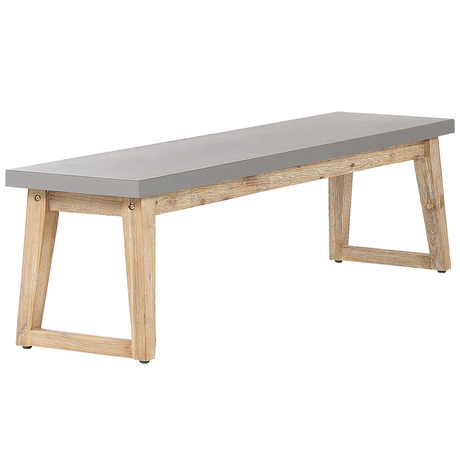 Beliani Gartenbank ORIA Grau Heller Holzfarbton 40x160x45 günstig online kaufen