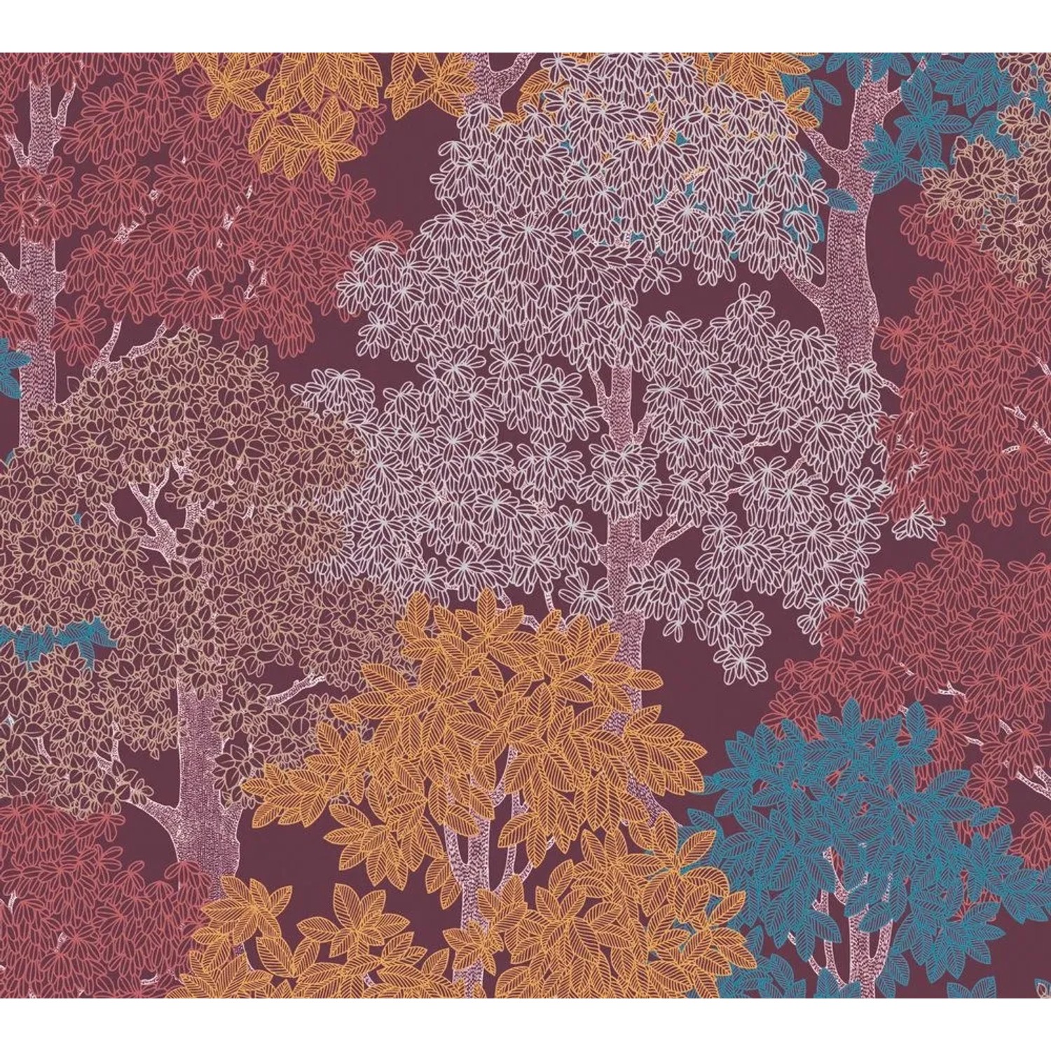 Tadessi Tapete Floral M1-No.1442 Vliestapete in Rot