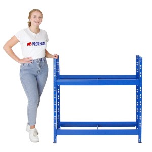 PROREGAL Reifenregal Tiger, blau, für bis zu 8 Reifen pro Ebene. Ideal für Garage & Werkstatt.