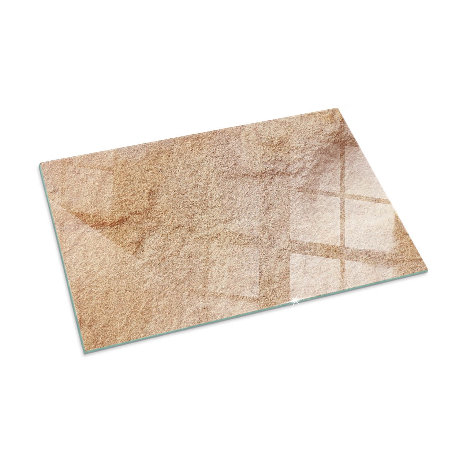 Tulup Glasplatte für Kamin Natursteinstruktur Glasplatte für Öfen Rechteck günstig online kaufen