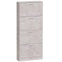 vidaXL Schuhschrank Betongrau 59x17x150 cm Holzwerkstoff 342521_5