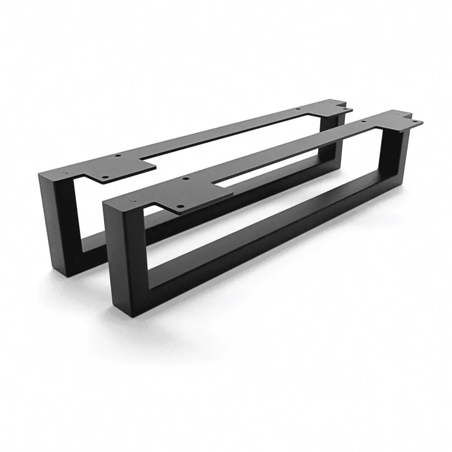 HEVVA Möbelfüße GRAZ 10 cm Hoch 45 cm Tief 2er Set Schwarz