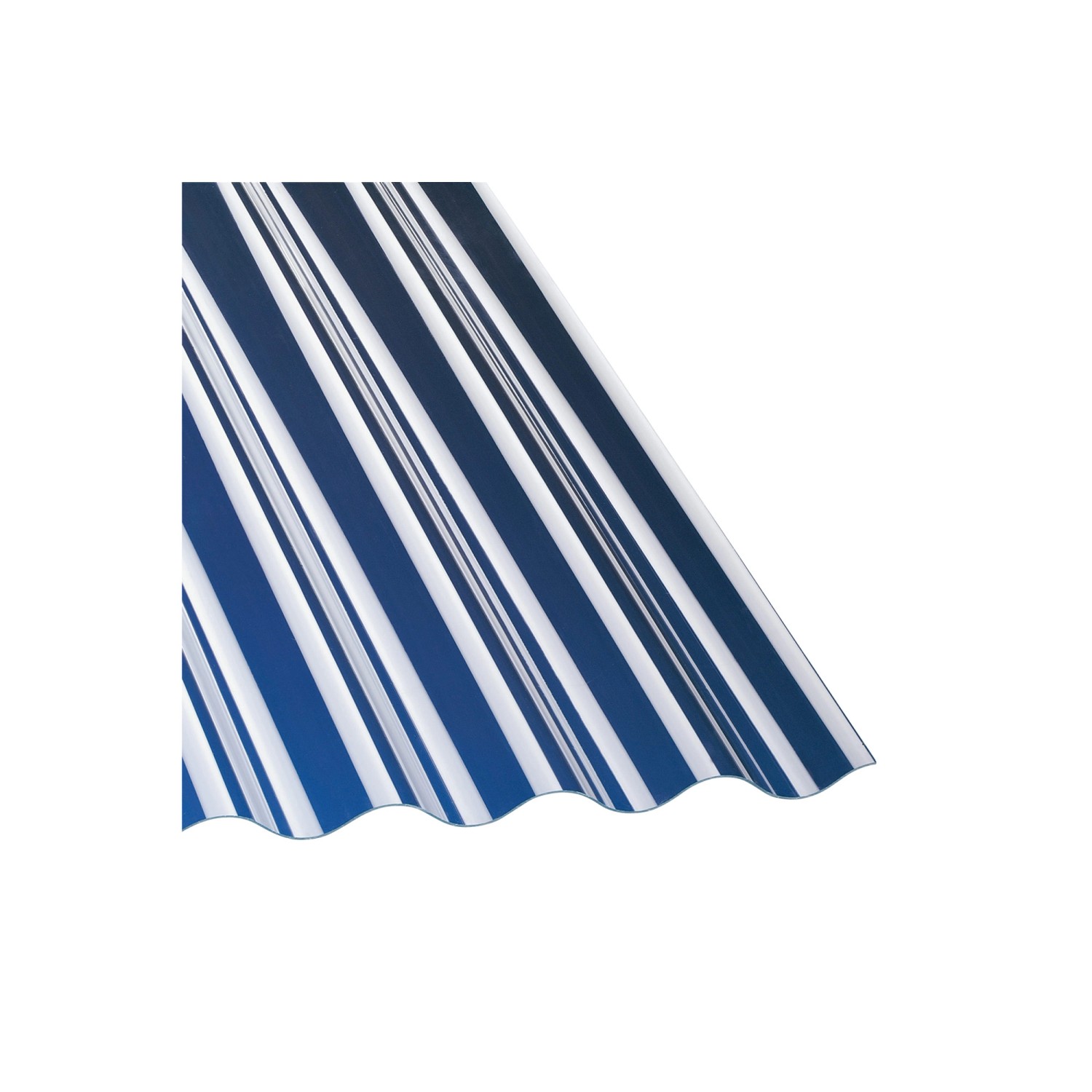 Graphitfarbene Acryl-Profilplatte Sinus 76/18 Wabe, 250x104,5 cm, für Kunststoffbedachung.