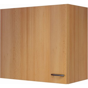 Flex-Well Classic Oberschrank Nano, 60 cm, Buche Nachbildung mit Edelstahlgriff.