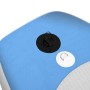 Detailaufnahme: Aufblasbares, blaues SUP-Board (vidaXL) mit Ventil und Befestigungsring.