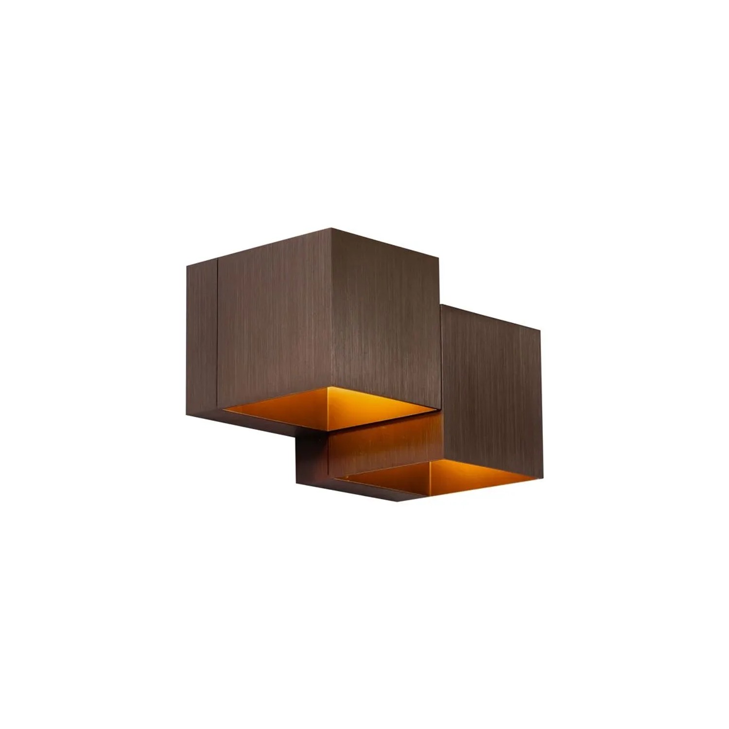 QAZQA Moderne Wandleuchte Dunkelbronze 2-flammig Transfer Double