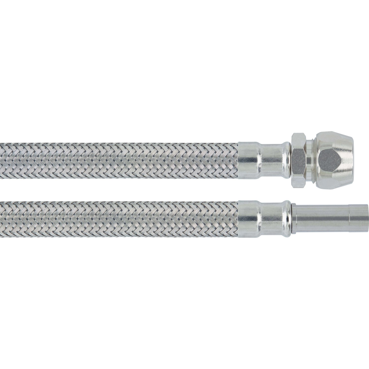 Flex-Anschlussschlauch, 8 mm x 300 mm, aus Edelstahl für Küche und Bad.