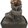 Dekorativer Zimmerbrunnen Sternzeichen Löwe aus Polyresin, 26cm hoch.
