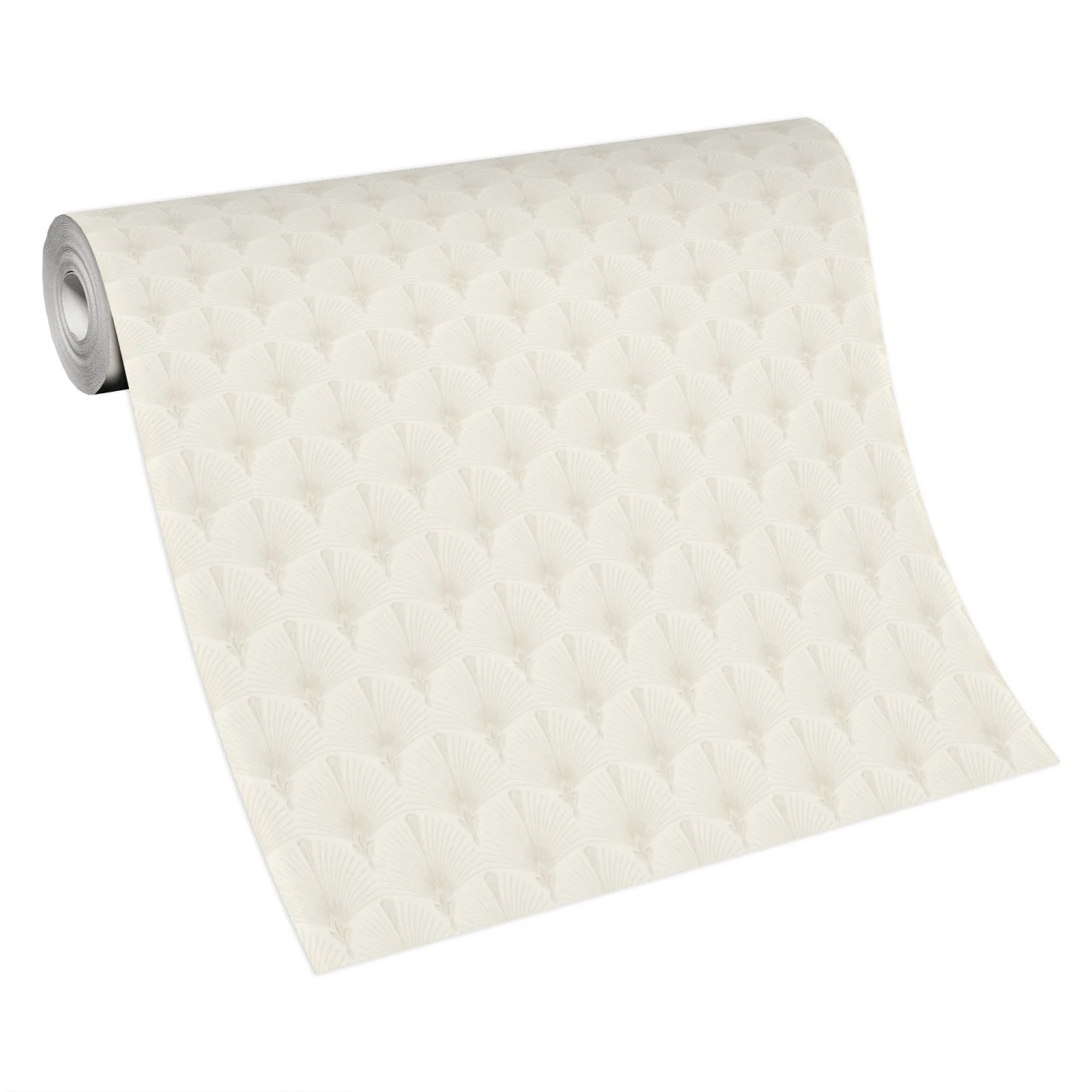 Beige Vliestapete mit Fächer-Muster, Erismann Versailles Antoinette, 10,05x0,53m.
