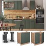 Vicco Spülenunterschrank Fame-Line Grün-Gold Landhaus Goldkraft Eiche 80 cm ohne Arbeitsplatte_2