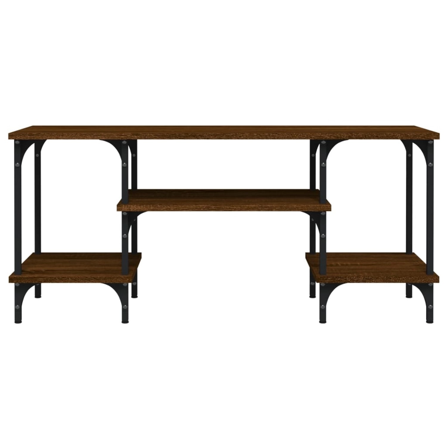 VidaXL TV-Schrank in Braun Eichen-Optik, 102x35x45,5 cm, aus Holzwerkstoff mit Ablagen.