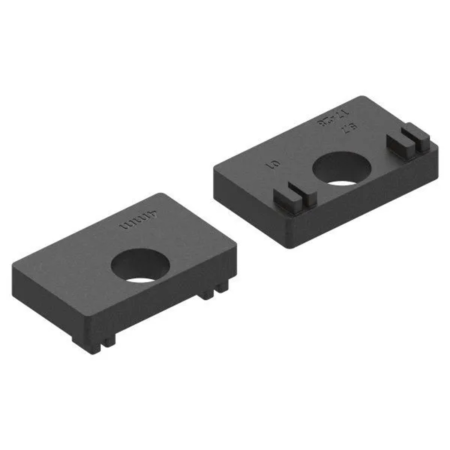 FeNau 1 Paar Gummis Zu Glasklemme 45x45x26 mm Für 4 mm Blech