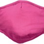 Pinke Mund-Nasen-Maske aus Baumwolle mit verstellbaren Bändern, Teil eines 3er Sets.