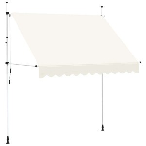 vidaXL Einziehbare Markise Handbetrieben 250 cm Cremeweiß 143695