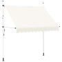 vidaXL Einziehbare Markise Handbetrieben 250 cm Cremeweiß 143695