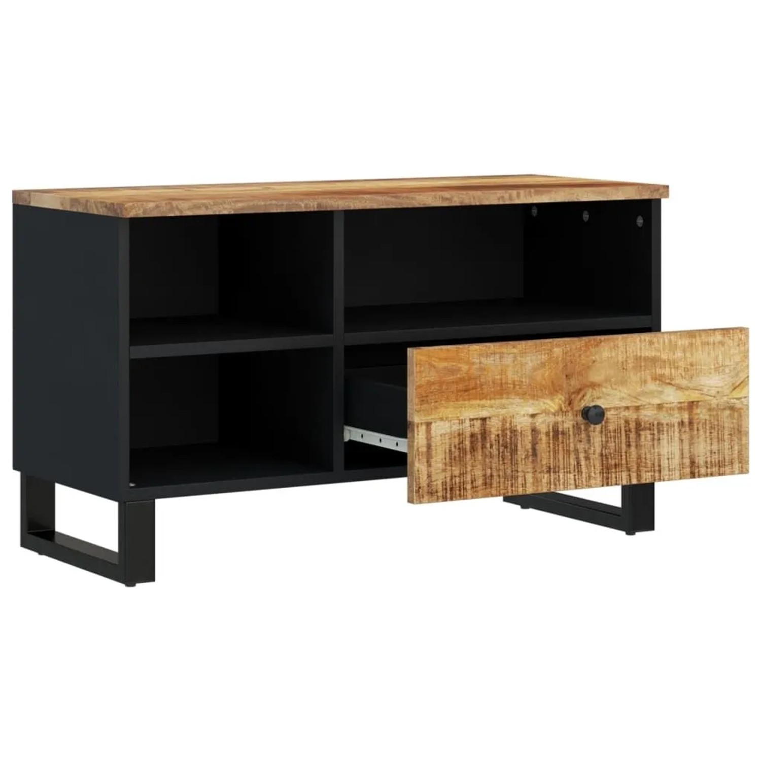 vidaXL TV-Schrank 80x33x46 cm Massivholz Mango & Holzwerkstoff 351974