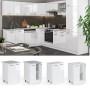 Vicco Küchenunterschrank R-Line, weiß hochglanz, 60 cm, ohne Arbeitsplatte. Küchenschrank für modulare Küchen.