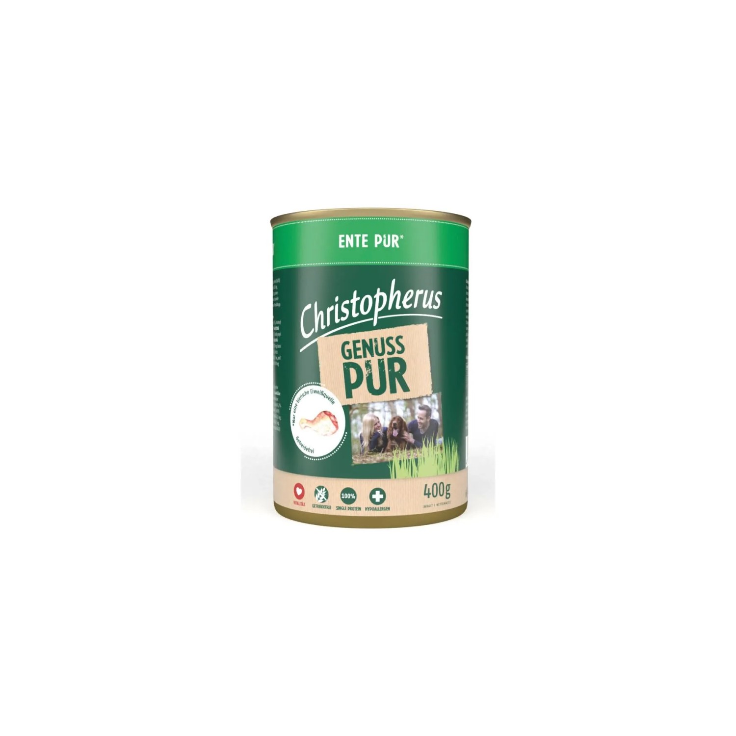 Christopherus Hunde-Nassfutter Pur Ente 400 g