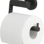 Tiger Toilettenpapierhalter Boston, Edelstahl, Schwarz. Wandhalterung für WC-Papierrolle.