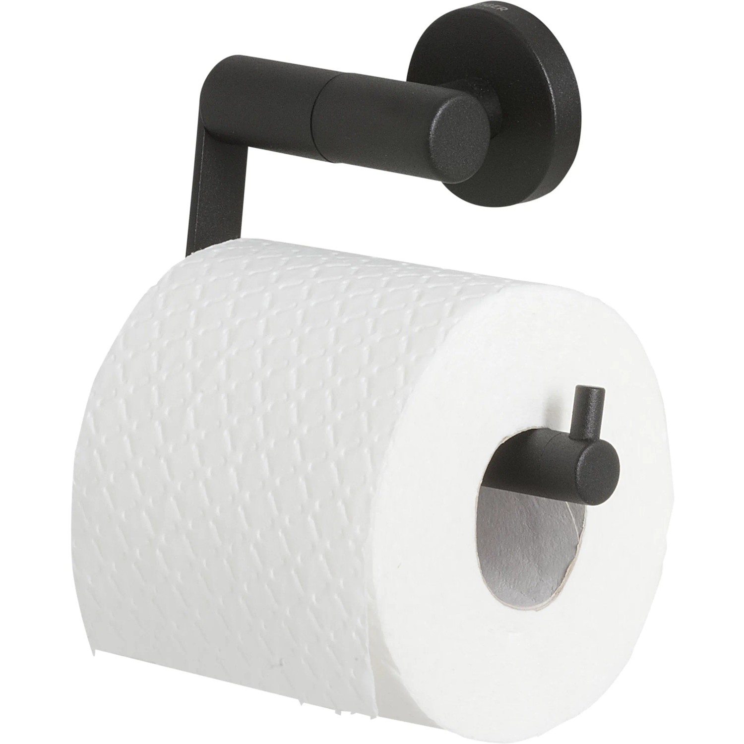Tiger Toilettenpapierhalter Boston, Edelstahl, Schwarz. Wandhalterung für WC-Papierrolle.