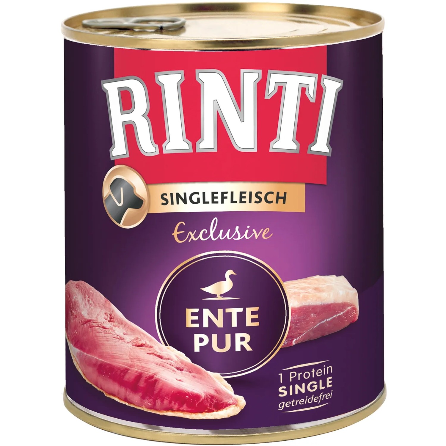 Rinti Hunde-Nassfutter Singlefleisch Exclusive Ente 800 g