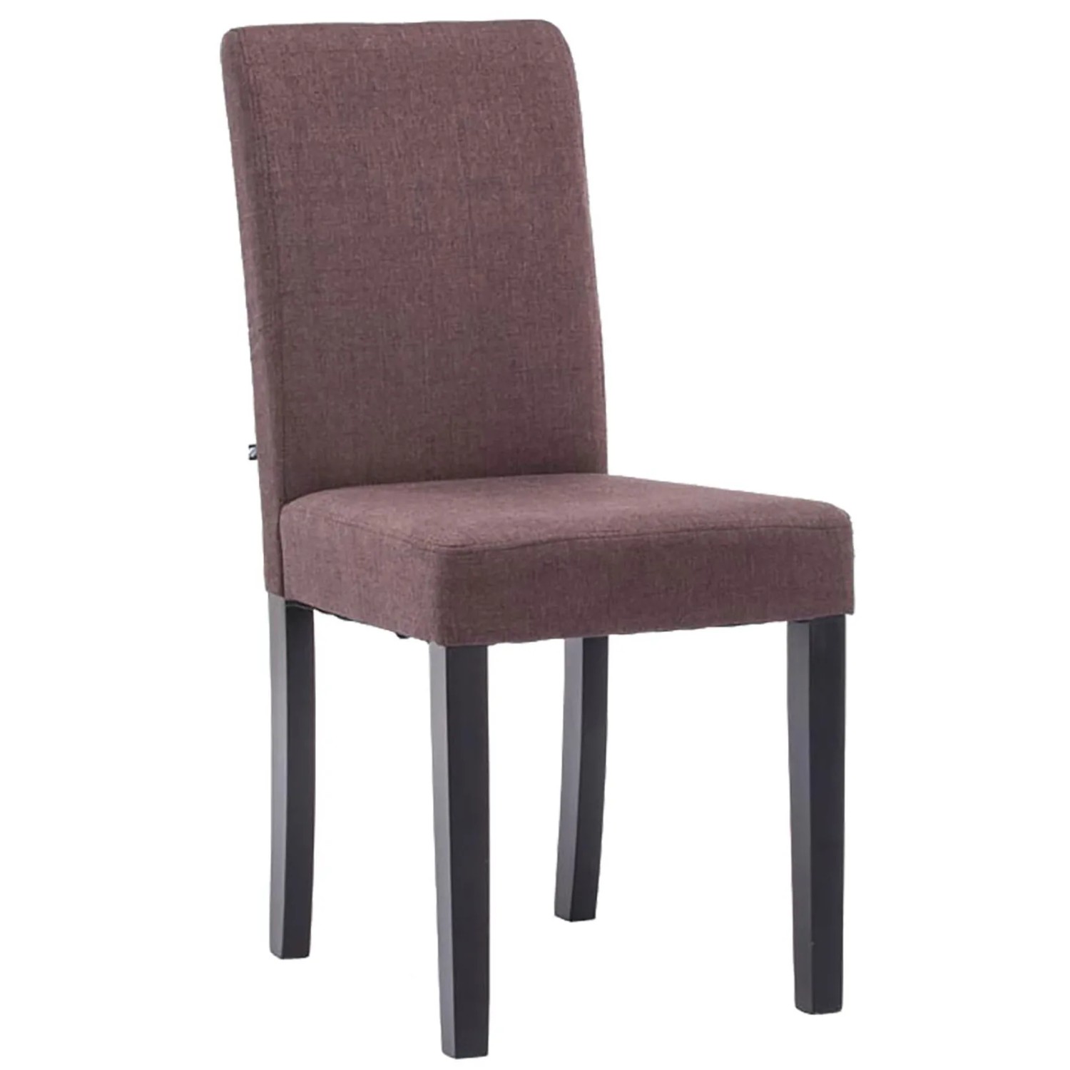 DELUKE Esszimmerstuhl DALAN Stoff Braun 41x47x91cm Schwarz Essstühle Esszimmerstühle Küchenstühle Wohnzimmerstühle