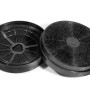 Aktivkohlefilter CF110 für Dunstabzugshauben, rund, schwarz, zur Geruchsfilterung beim Kochen.