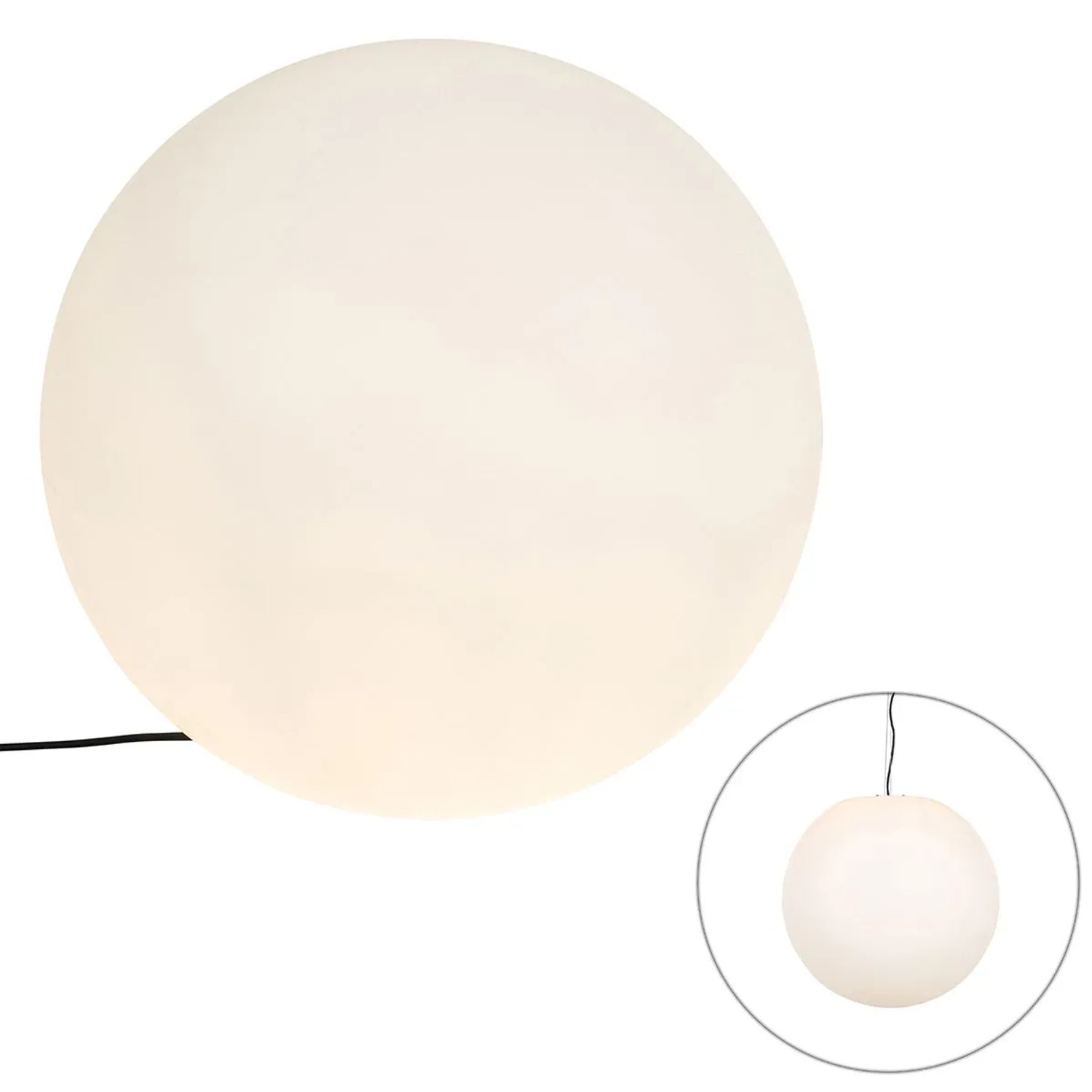 QAZQA Moderne Außenleuchte Weiß 56 cm IP44 Nura