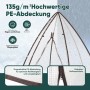 Sekey Foliengewächshaus 160x160x180cm Gewächshaus Tomatengewächshaus Überwinterungszelt Sechseckig Winterschutz Mehrzweck Treibhaus Pflanzenhaus_5