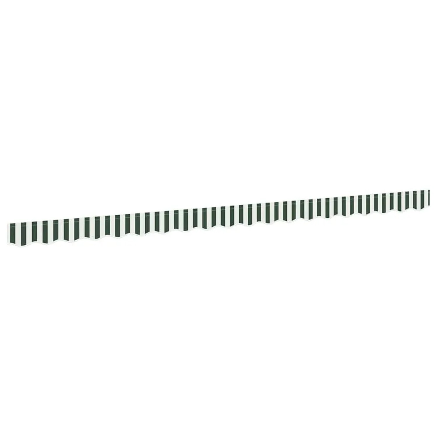 vidaXL Markisenvolant Grün und Weiß 430 x 20 cm Segeltuch 42000810