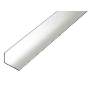 Aluminium Winkelprofil, ungleichschenklig, 10x20x1000 mm, zur Befestigung und Verbindung.